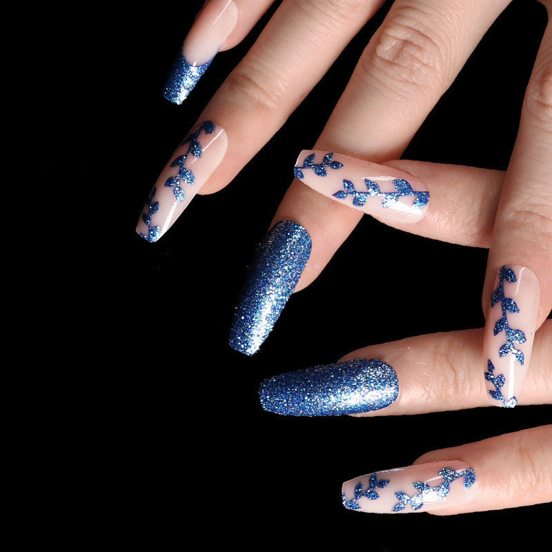 Finished Boxed Blue & Pink Ballet Press-On Nails