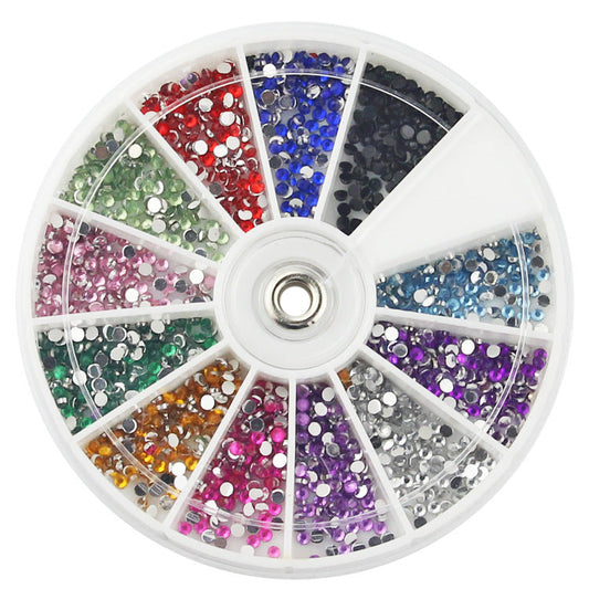 Nail Decoration Glass Jar Glitter & Jewelry