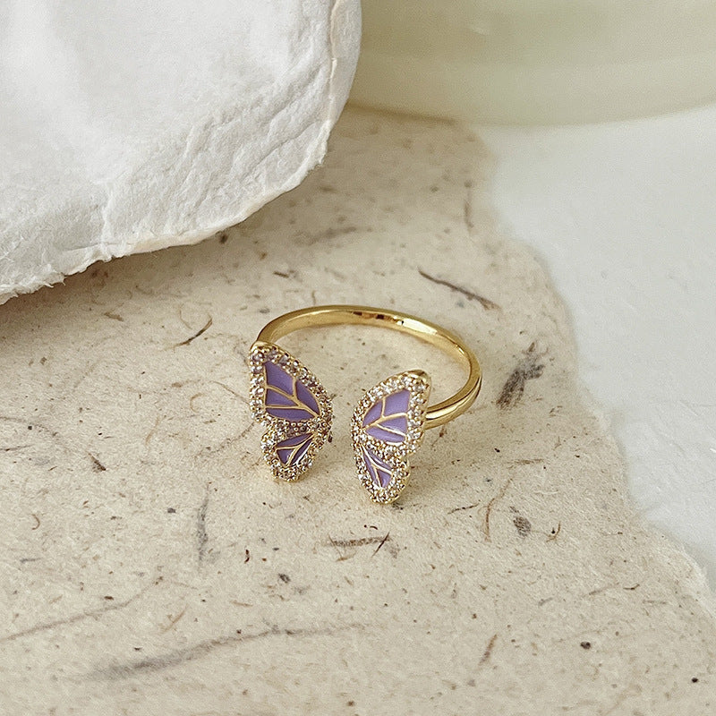 Niche Design Butterfly Ring for Women