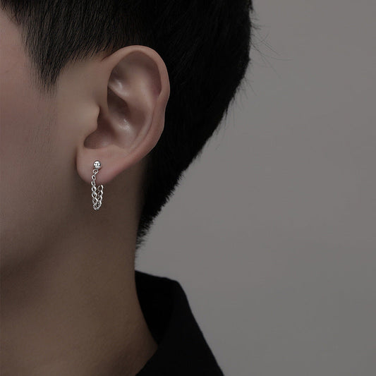 Minimalist Chain Stud Earrings in S925