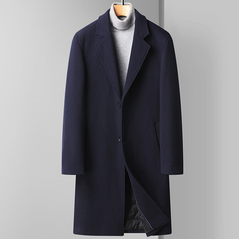 Men's Premium Business Woolen Topcoat | Modern Korean Slim Fit
