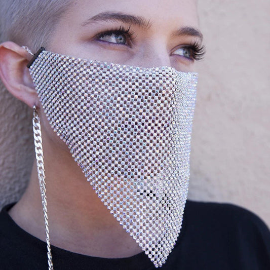 Sparkling Rhinestone Trend Face Mask