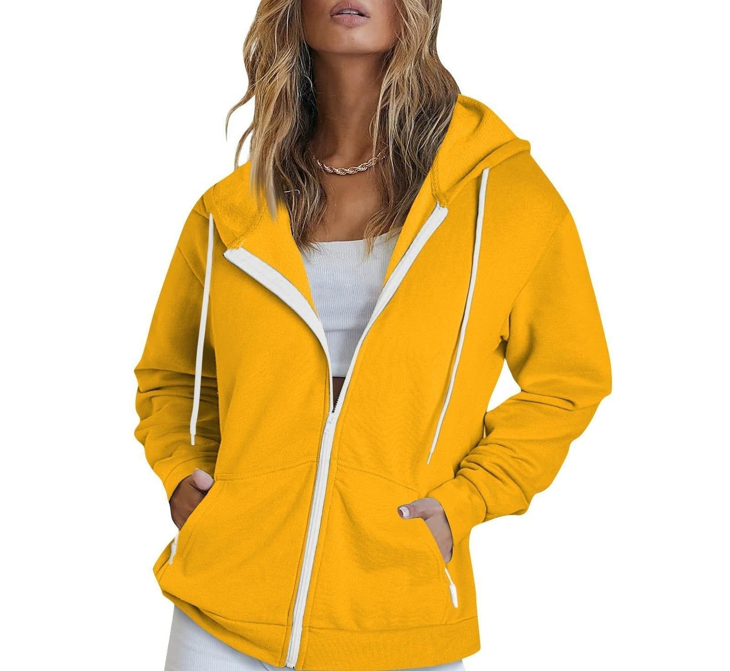 Unisex Sports Full-Zip Hoodie Cardigan