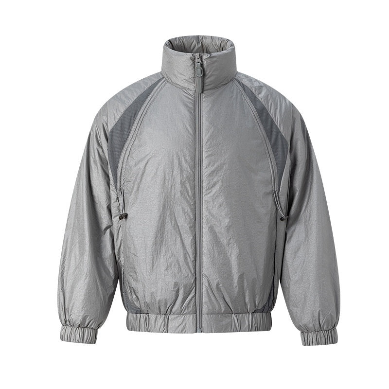 Lightweight Fleece Windproof Warm Stitching Loose Thick Cotton-padded Jacket