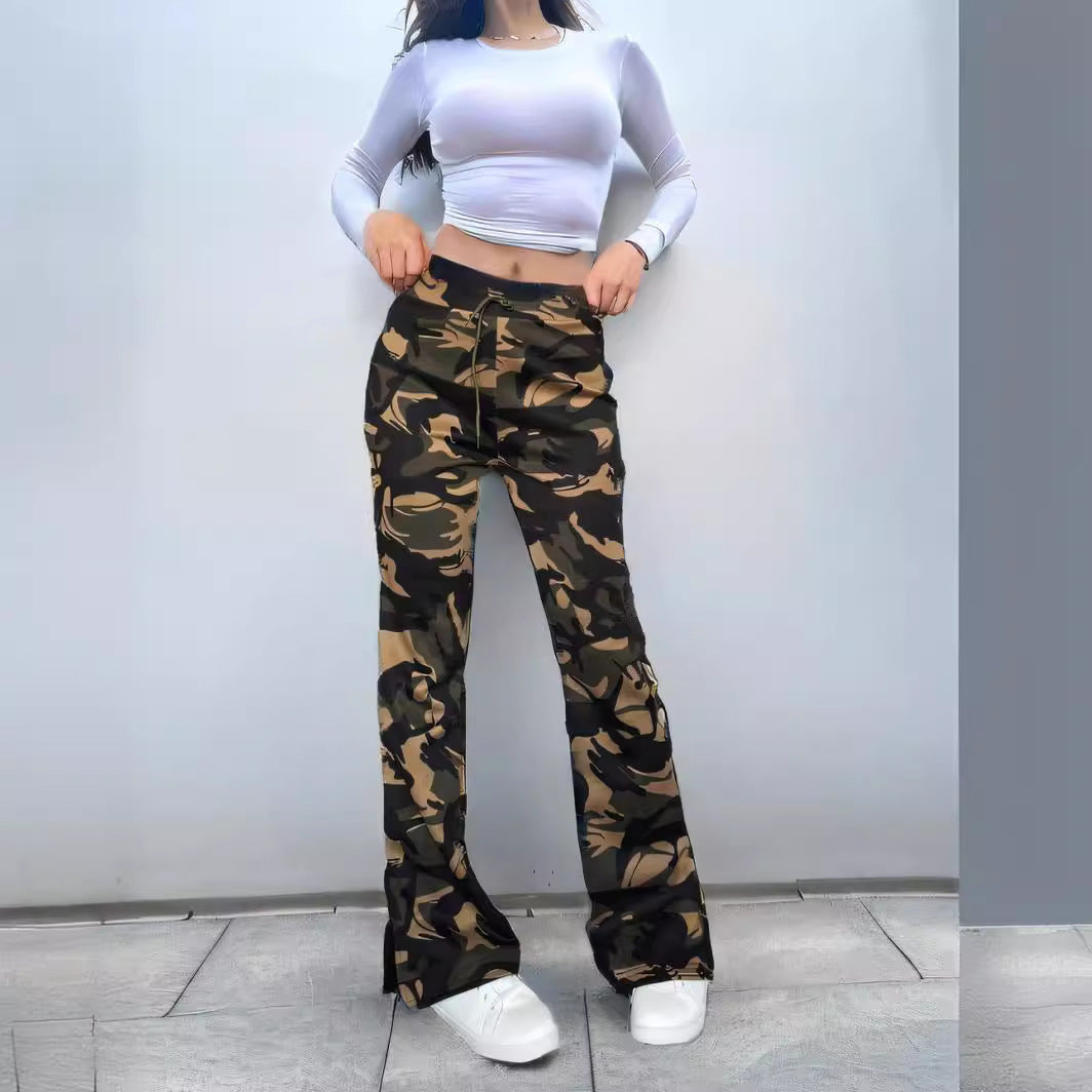 Women's Street Trend Split Hem Casual Pants