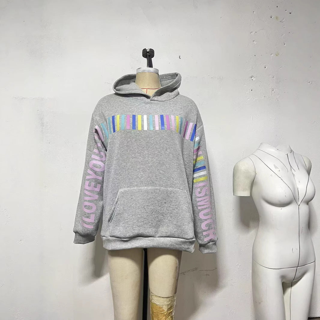 Vintage Rainbow Bar Graphic Long-Sleeve Sweatshirt