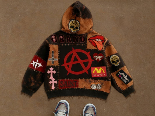 Oversized Vintage Graphic Hoodie | Loose-Fitting Pullover Sweater