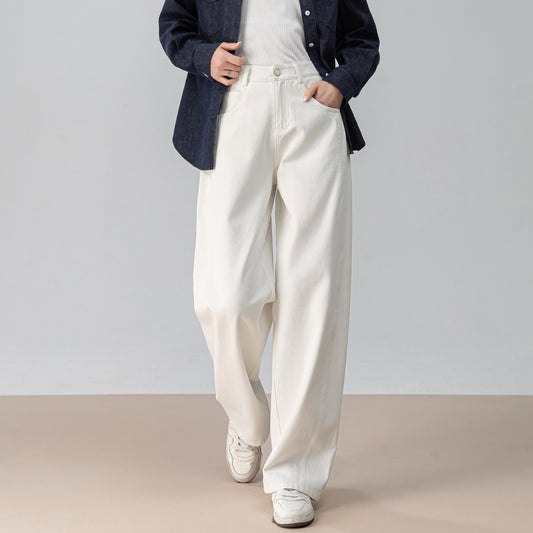 High-waisted Curved Sickle Pants Wide-leg Pants Autumn New