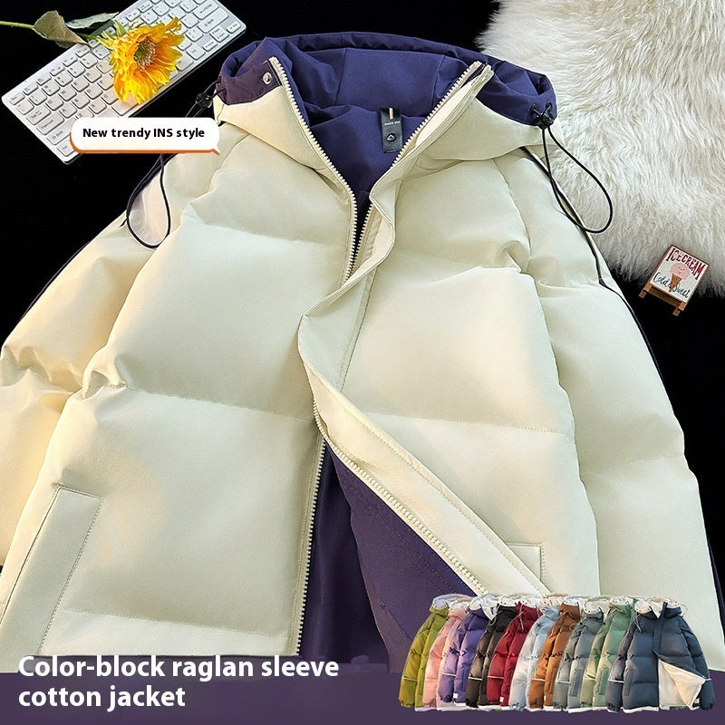 Oversized Drop-Shoulder Men's Puffer Jacket | Hooded Casual Cotton-Padded Coat