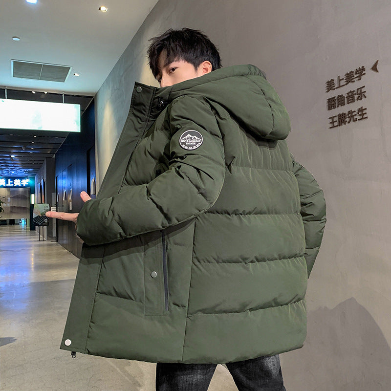 Men's Youth Thickened Down Cotton Jacket | Warm Winter Padded Coat