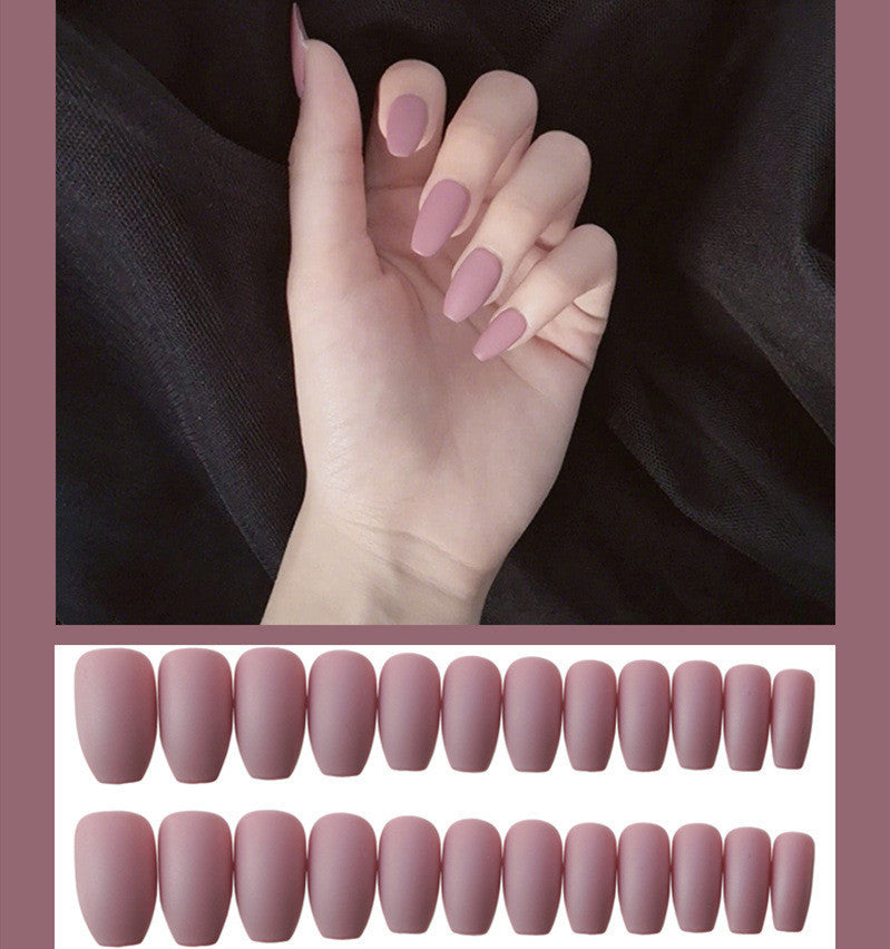 Matte Frosted Long Ballet Fake Nails