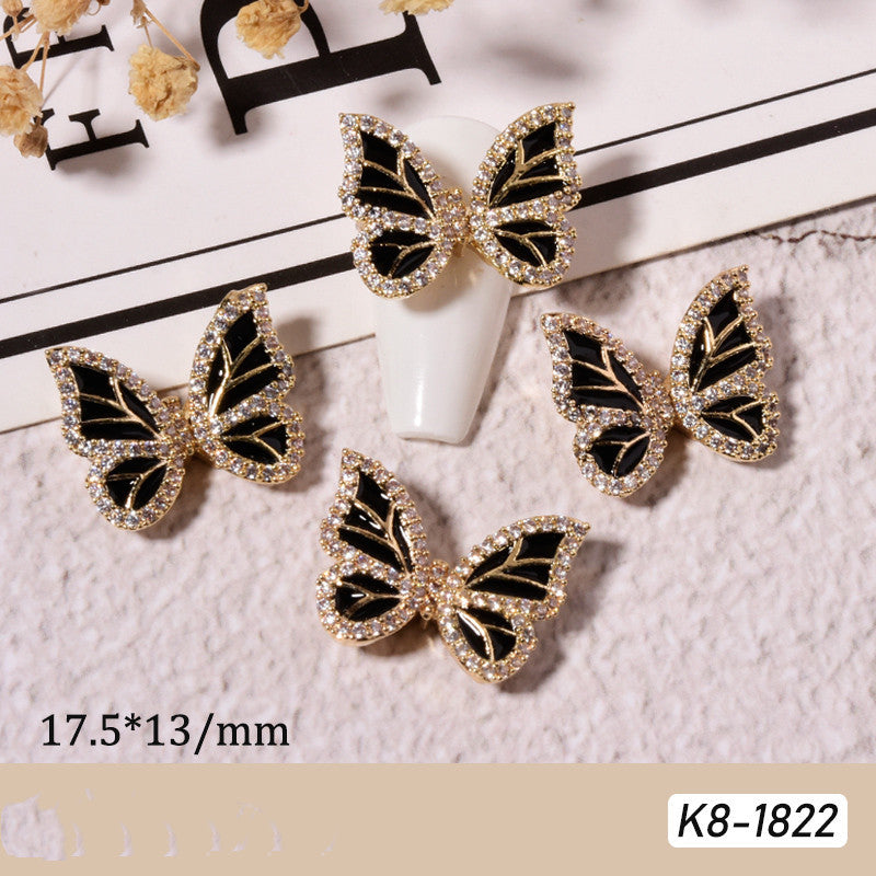 Moving Smart Butterfly Nail Decoration Charms