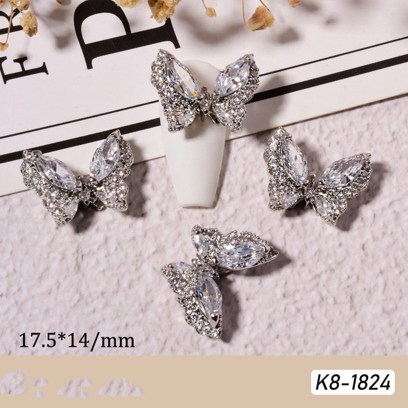 Moving Smart Butterfly Nail Decoration Charms