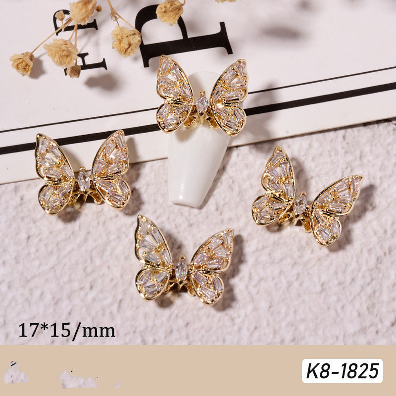 Moving Smart Butterfly Nail Decoration Charms