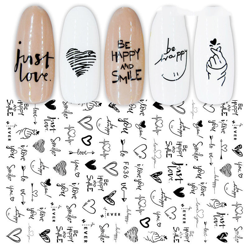 Rose & Heart 3D Adhesive Manicure Decals