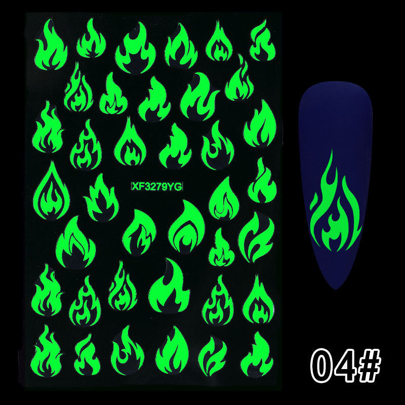 Spooky Luminous Nail Art Decals