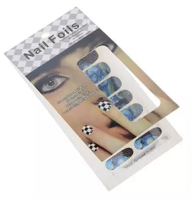 Full Cover Gel Nail Strips | Starry Night Design