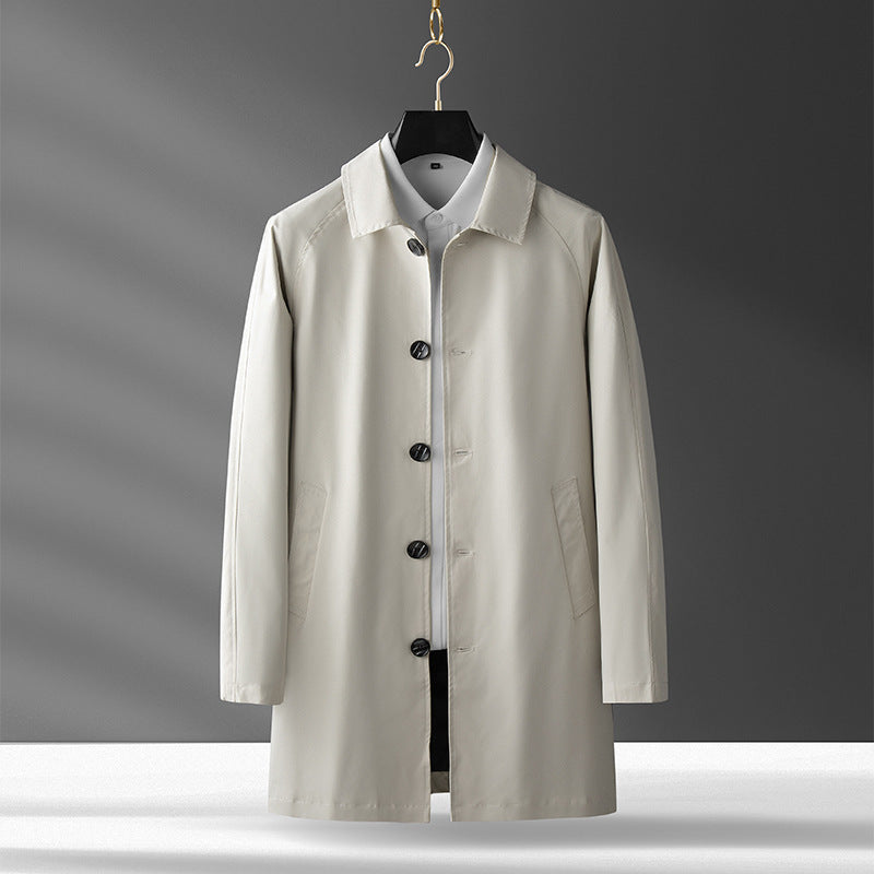 Korean Style Light Luxury Men's Coat | Casual Trench & Overcoat for Light Winter
