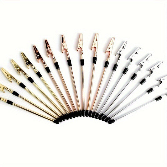 Multi-Functional Gold-Plated Note/Memo Holder with Alligator Clip