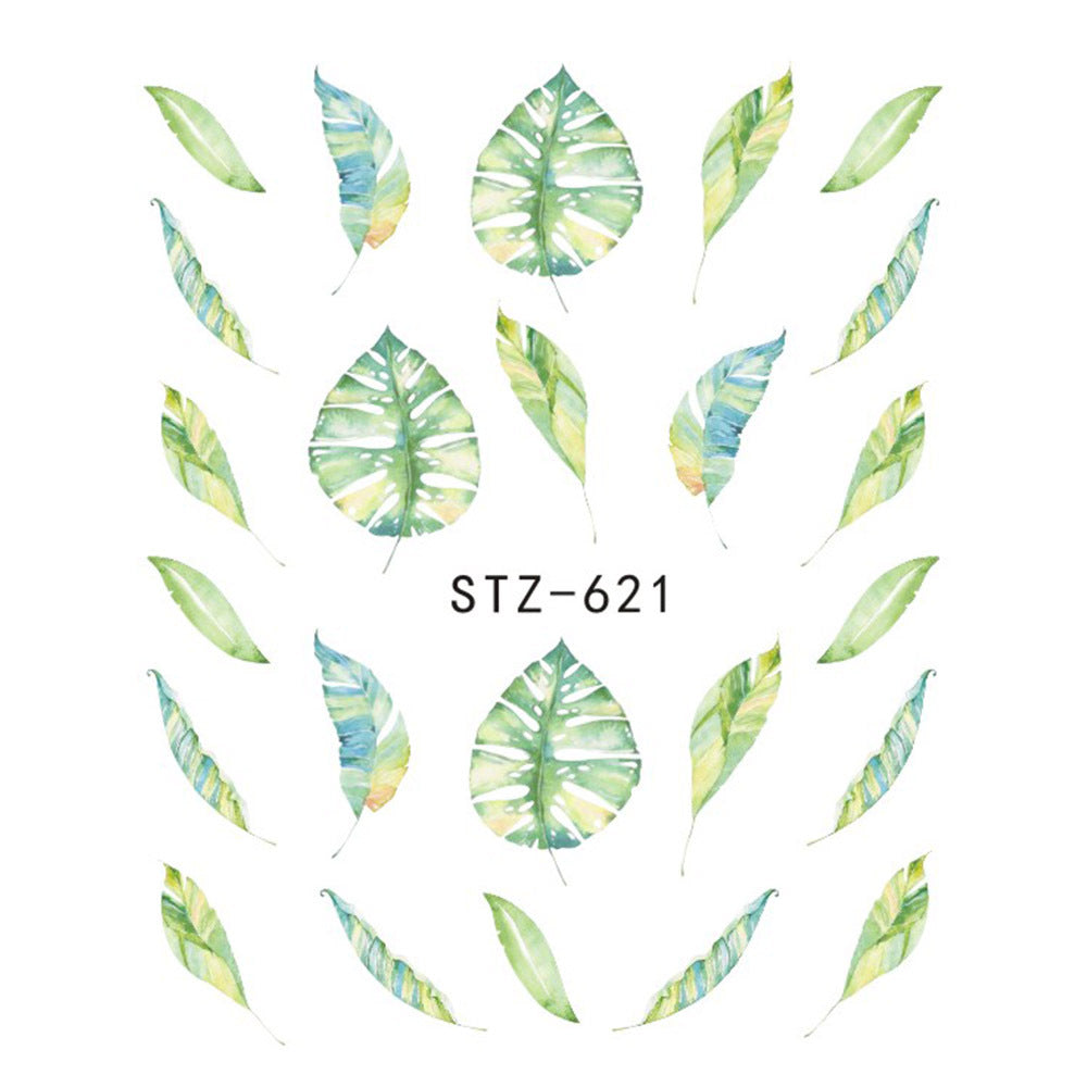 Butterfly Flower Nail Art Water Transfer Tattoo