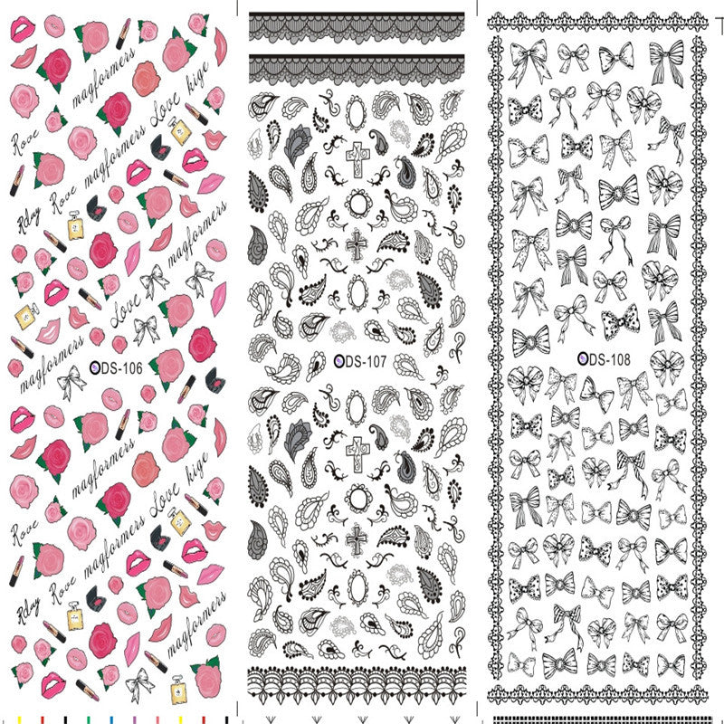 Adhesive Water Decal Nail Wraps