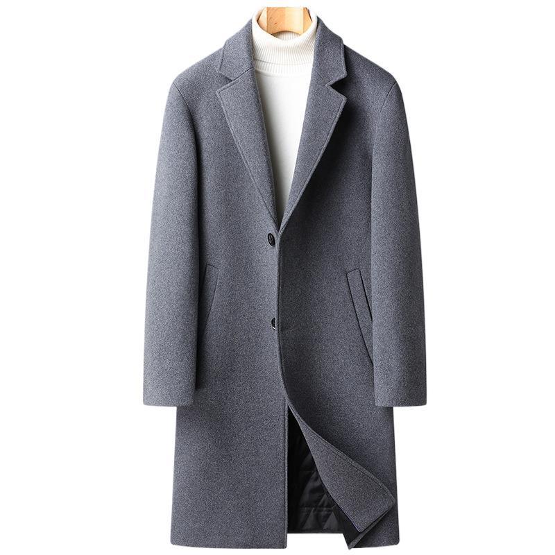 Men's Premium Business Woolen Topcoat | Modern Korean Slim Fit