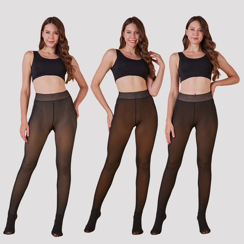 Thermal Warm Lined High Waist One-Piece Yoga Pants
