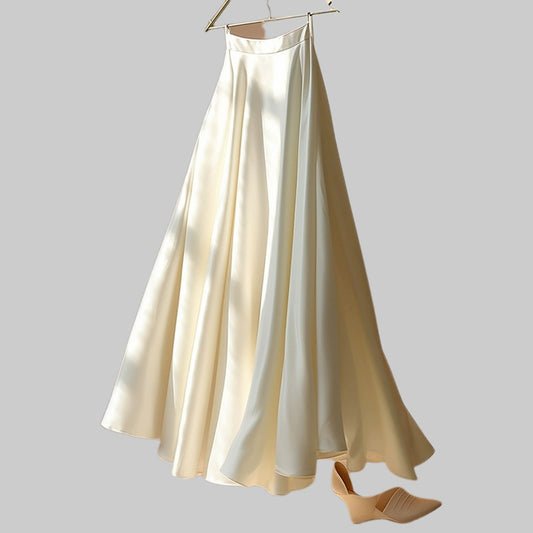 High Waist Drooping Slim-fit Small Light Luxury Satin Skirt