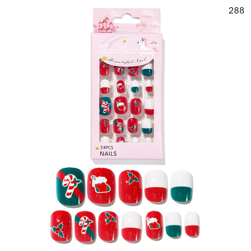 Cute Christmas Fake Nails