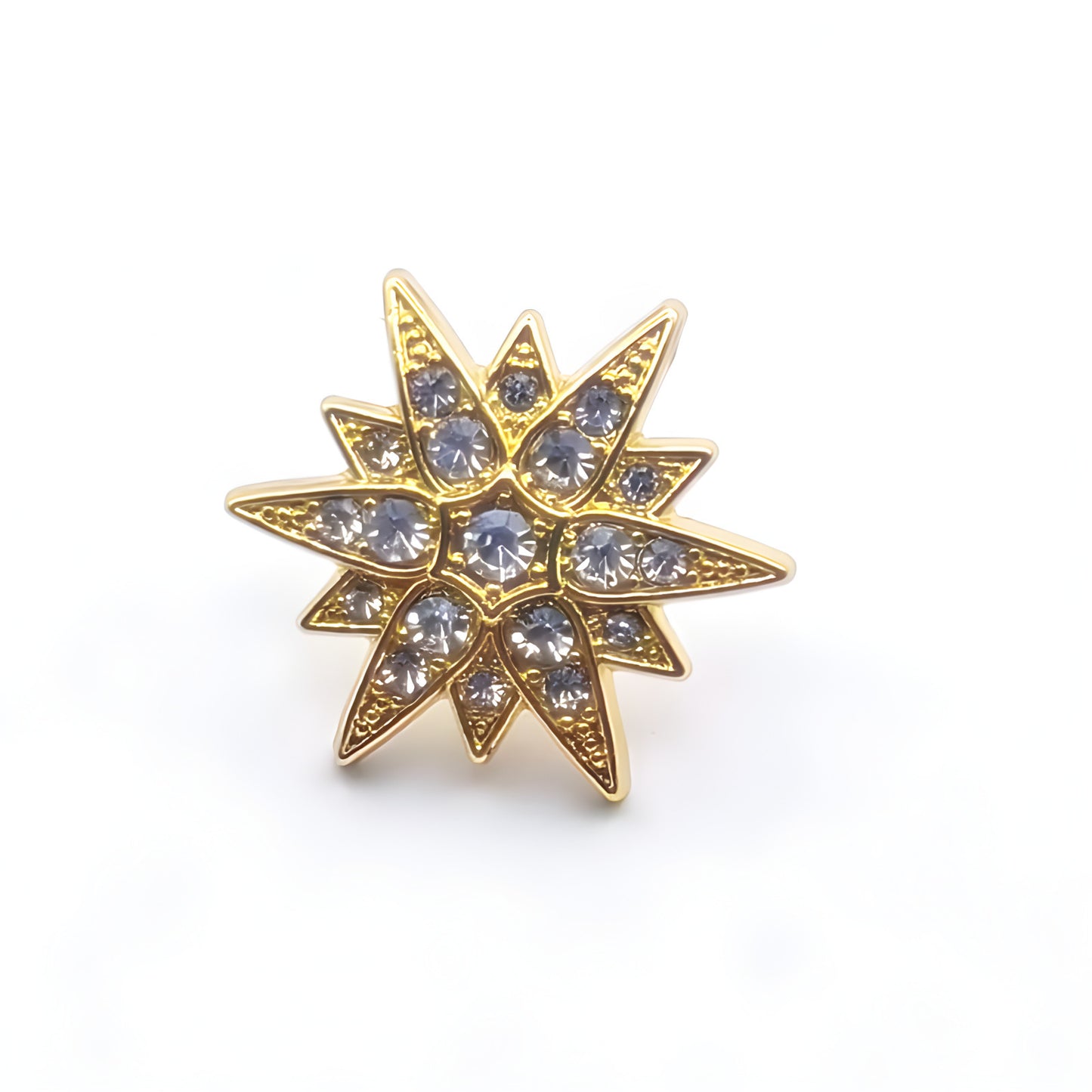 Men's Diamond Six-pointed Star Badge Badge Exquisite Brooch Boutonniere