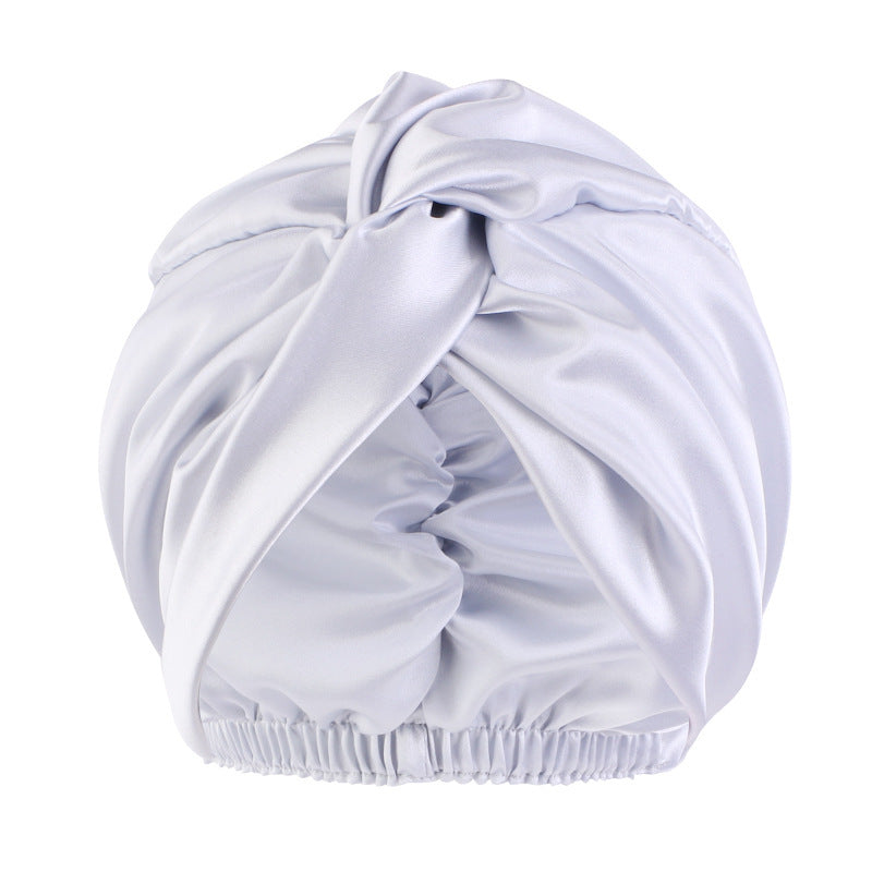 Cross-Twist Double-Layer Satin Sleep Cap