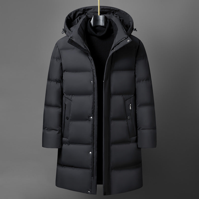 Men's Premium Mid-Length Down Jacket | Heavyweight Warm Fashion Coat