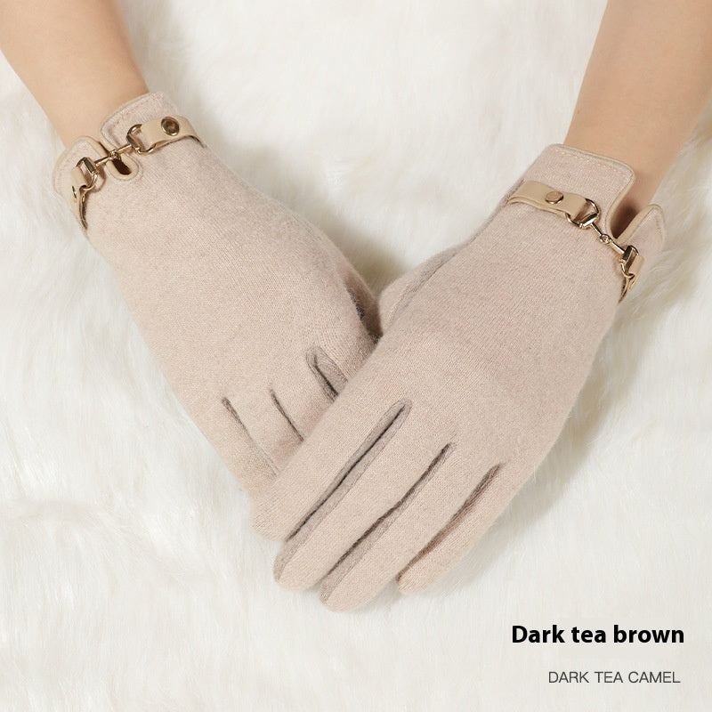 Warm Windproof Fleece Thick Touch Screen Winter Gloves