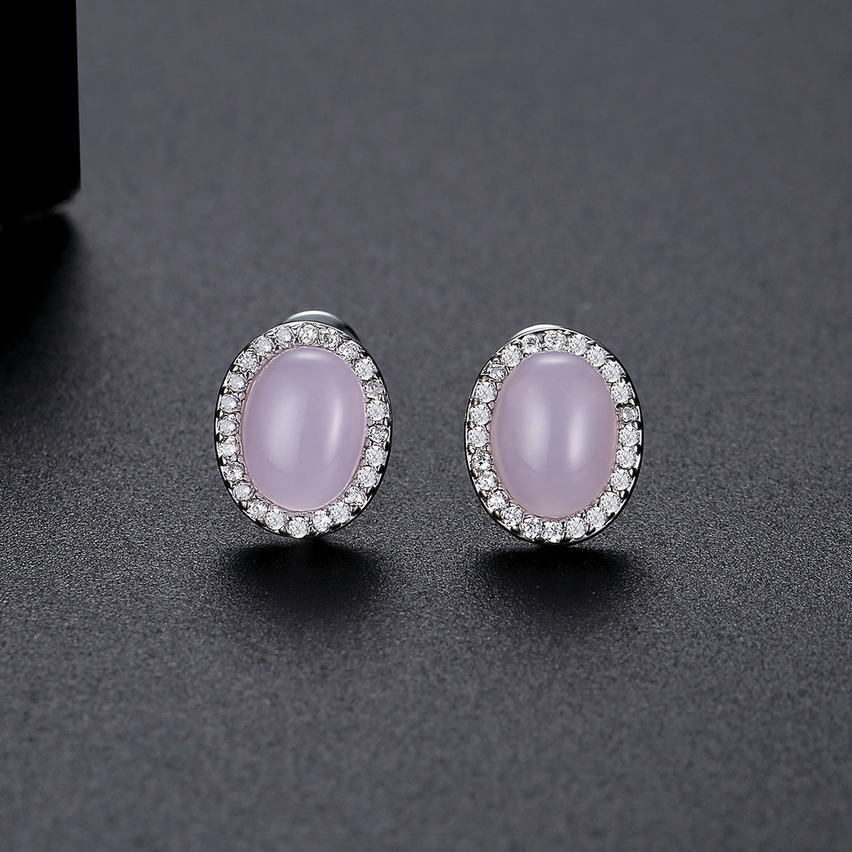 Zircon Gemstone Stud Earrings