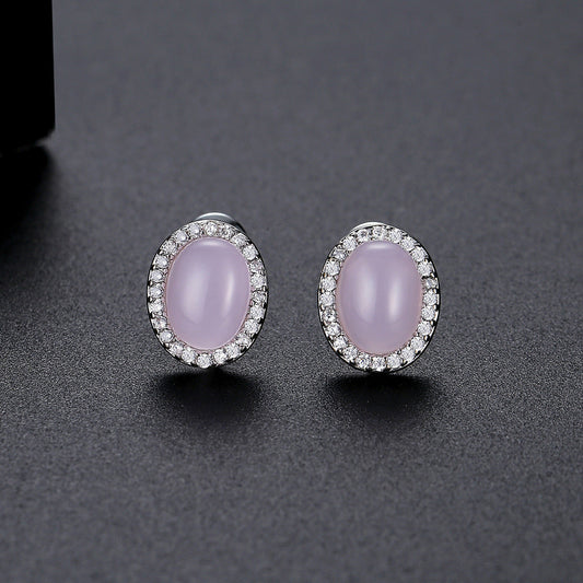 Zircon Gemstone Stud Earrings