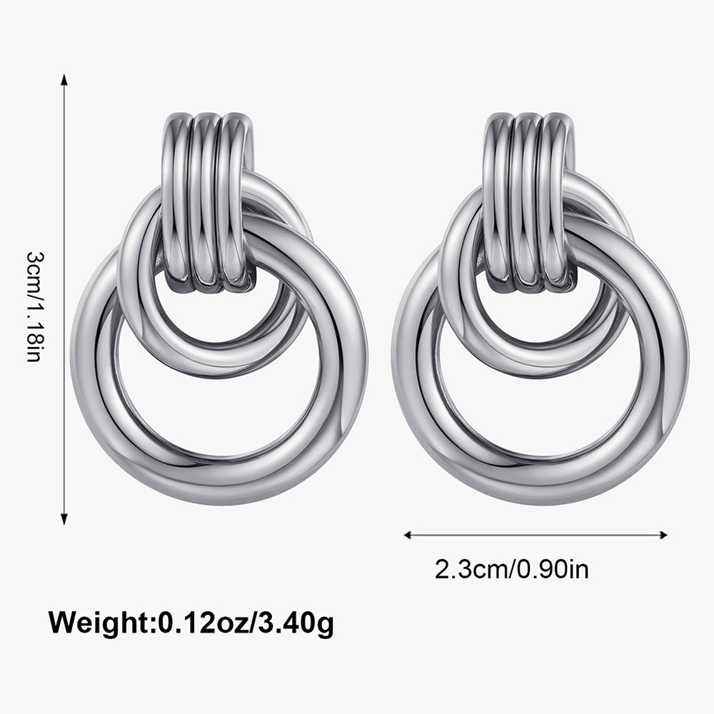 Everyday Wear Fade-Resistant Ring Earrings