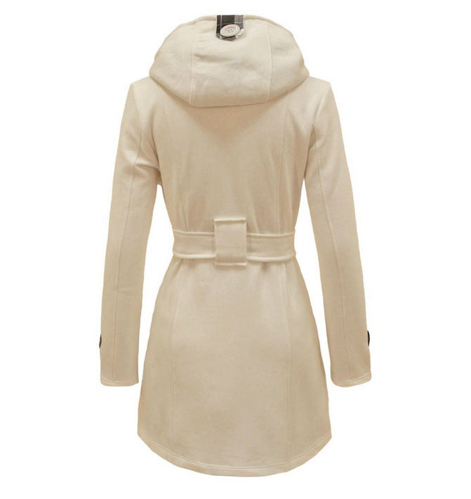 Long Sleeve Oversized Wool Blend Coat