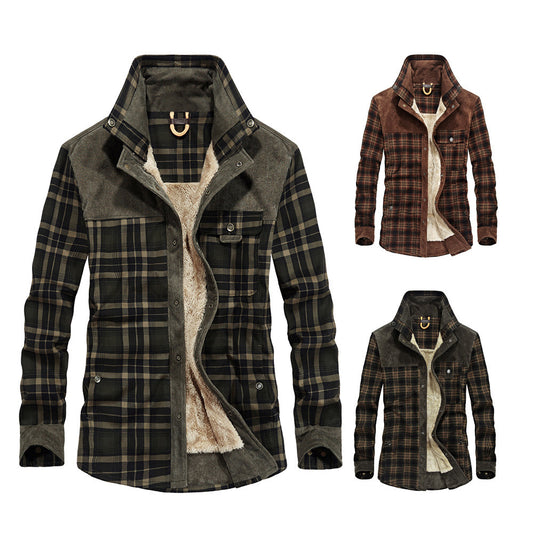 Fleece Padded Coat Lambswool Shirt