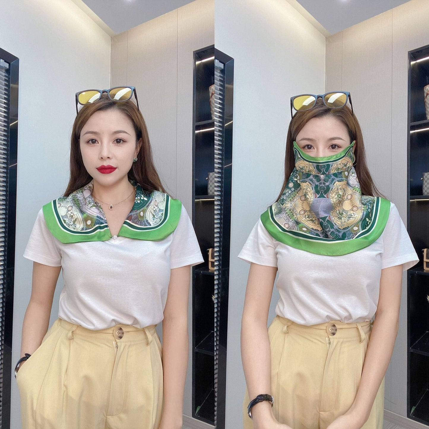 Women's Printed Breathable Summer Sunscreen Face Mask