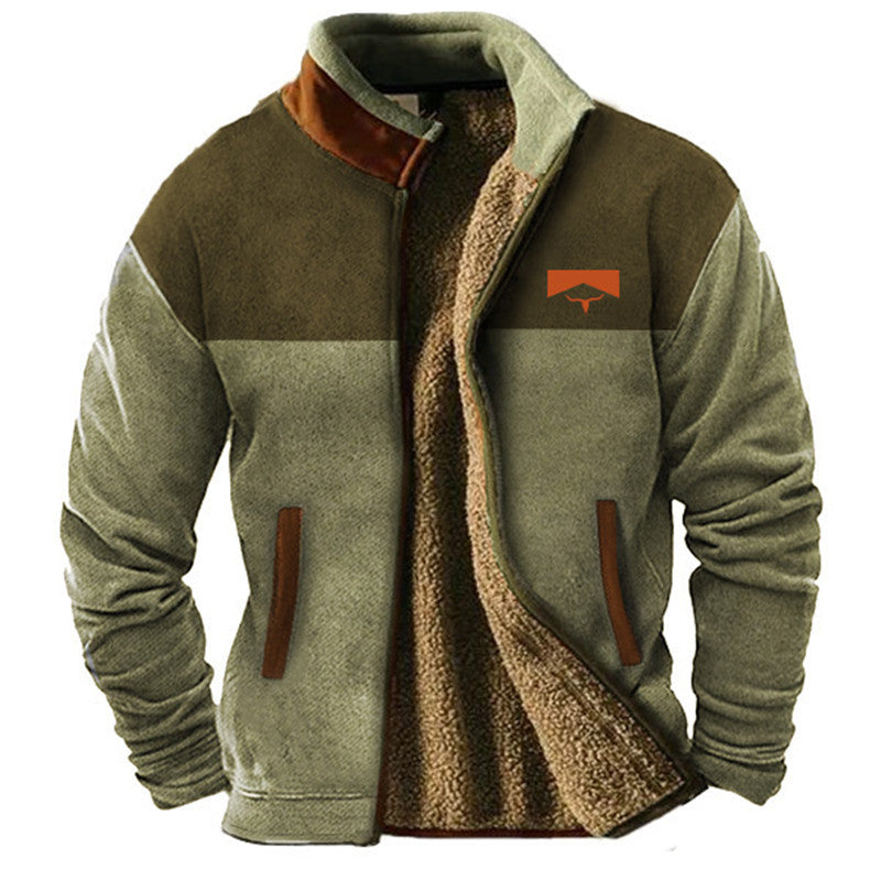 Warm Fleece Jacket Coat for Men | Trendy Cotton Clothes Outerwear
