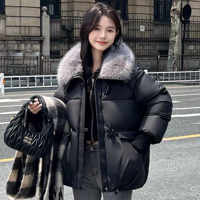 Korean Fashion Loose Lapel Puffer