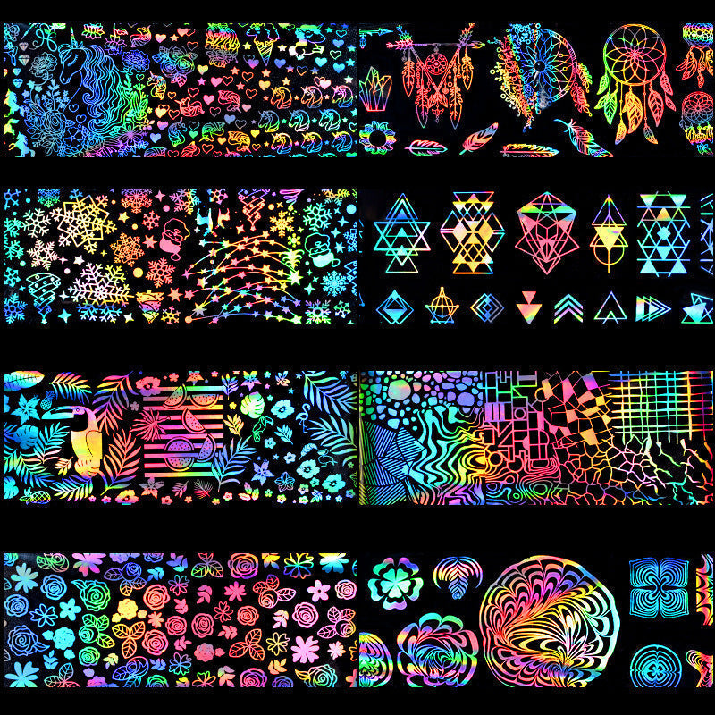 Symphony Star Paper Nail Art Stickers