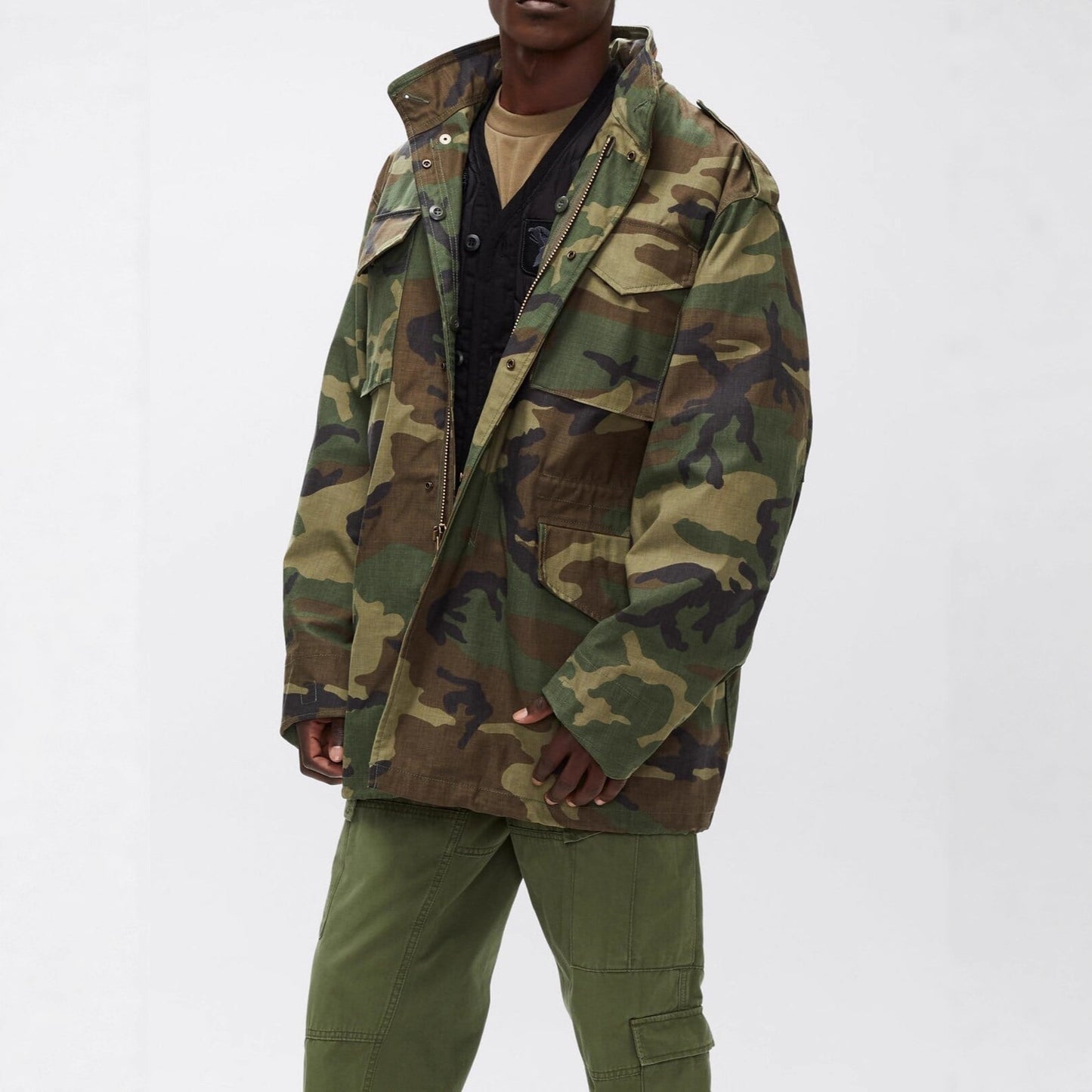 Mid-length Wear-resistant Warm Shell Jacket