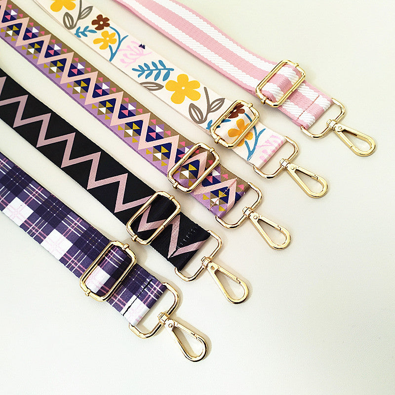 Colorful Wide Shoulder Strap & Purse Chain Accessory
