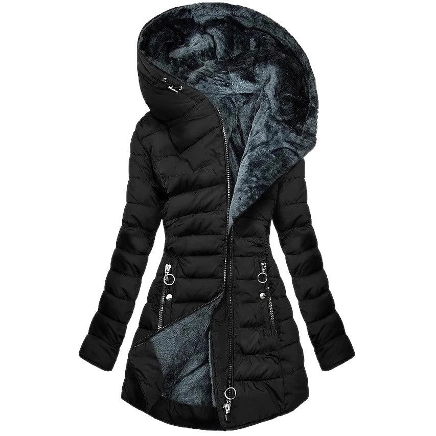 Women's Slim Padded Coat with Hood