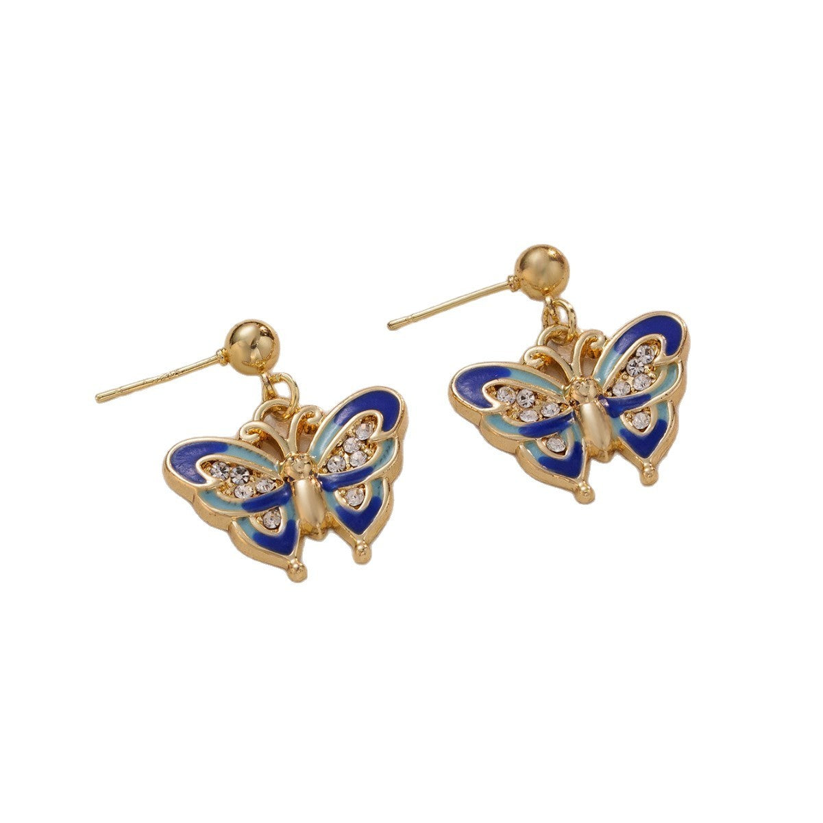 Dripping Oil Butterfly Stud Earrings