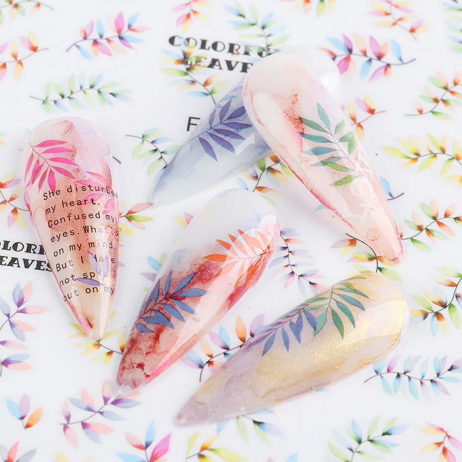 Elegant Flower Pattern Nail Stickers