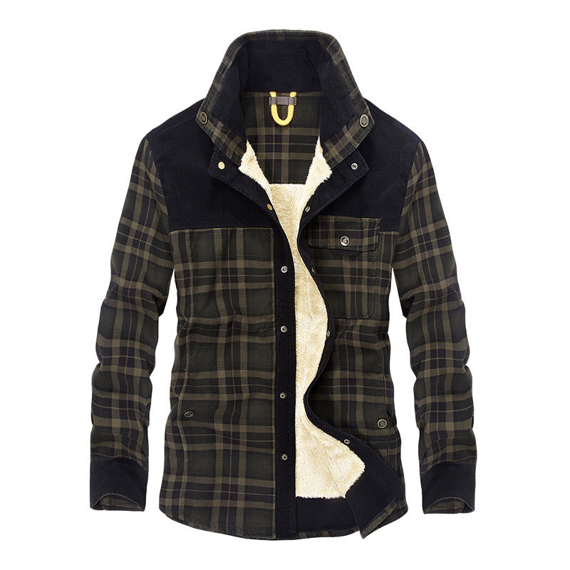 Fleece Padded Coat Lambswool Shirt