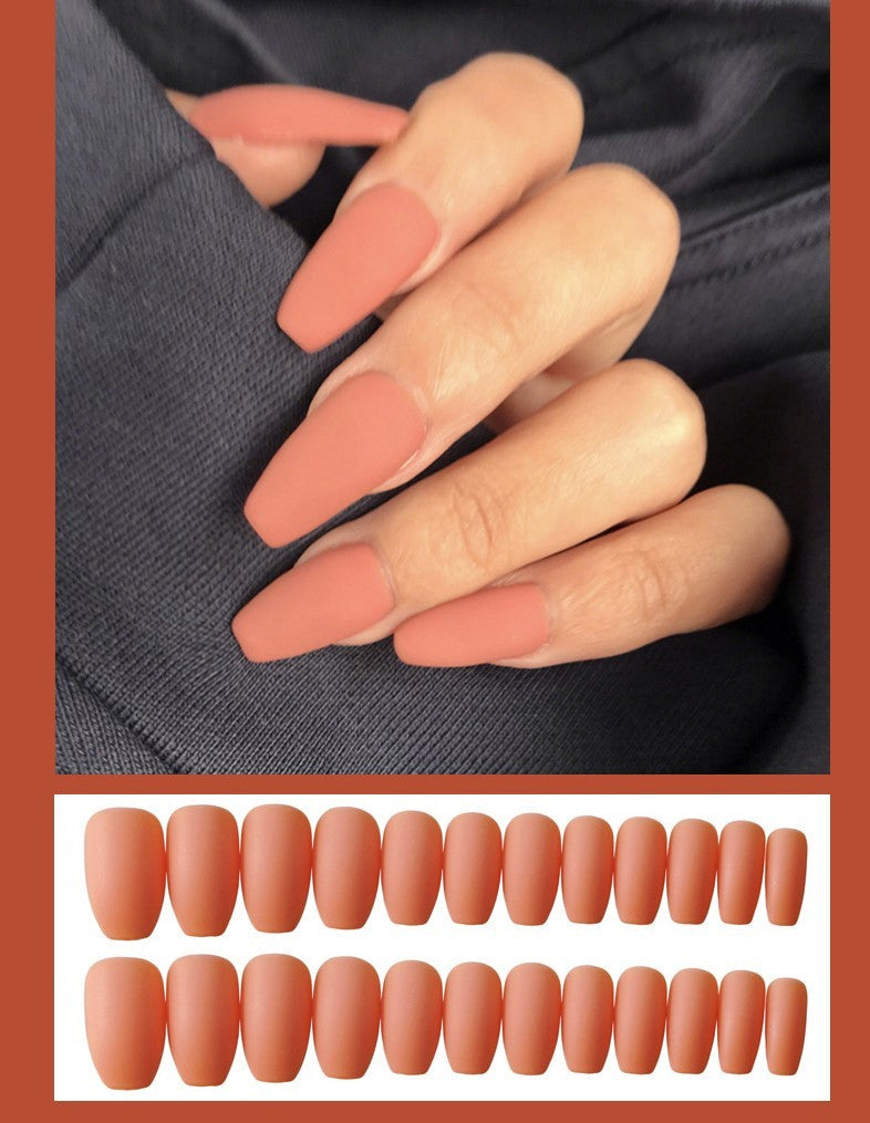 Matte Frosted Long Ballet Fake Nails