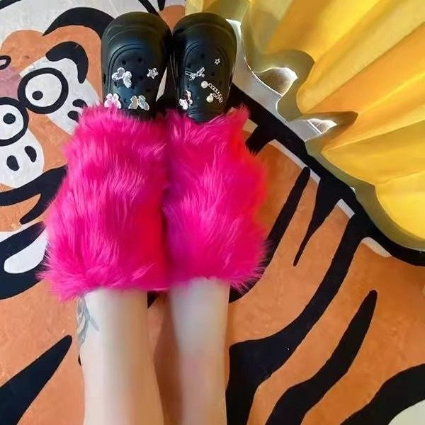 Niche Wear Style Thick Furry Winter Leg Socks